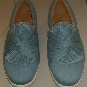 Slip on shoes light denim color